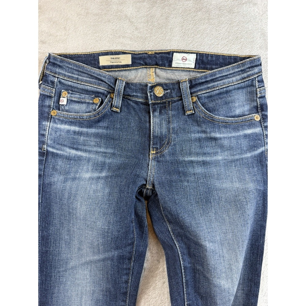 AG Adriano Goldschmied Jean Women's 24r The Stilt Cigarette Leg Blue Whisker USA - Picture 2 of 13